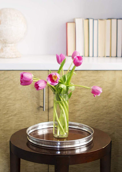 KaBloom Bouquet of Fresh Pink Tulips with Vase (Farm-Fresh, Cut-to-Order and Homegrown in the USA)