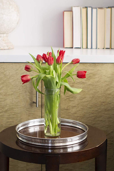 KaBloom Bouquet of Fresh Red Tulips with Vase (Farm-Fresh, Cut-to-Order and Homegrown in the USA)