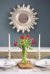 KaBloom Bouquet of Fresh Red Tulips with Vase (Farm-Fresh, Cut-to-Order and Homegrown in the USA)