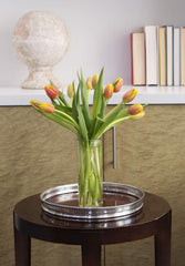 KaBloom Bouquet of Fresh Orange Tulips with Vase and One Box of Lindt Chocolates (Farm-Fresh, Cut-to-Order and Homegrown in the USA)