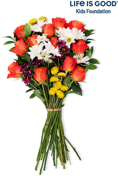 Benchmark Bouquets Life is Good Flowers Orange, No Vase (Fresh Cut Flowers)