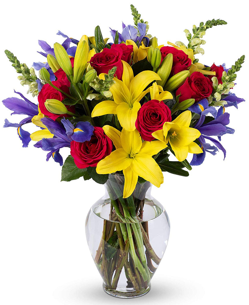 Benchmark Bouquets Joyful Wishes, With Vase (Fresh Cut Flowers)