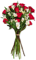 Benchmark Bouquets Signature Roses and Alstroemeria, No Vase (Fresh Cut Flowers)